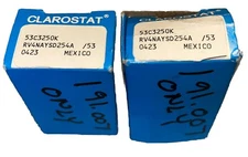 *QTY 2* Clarostat 53C3250K Potentiometer. New In Box!           F6