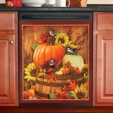 Country Pumpkin Fall Autumn Dishwasher Magnet Door Cover Décor 23'' x 26''