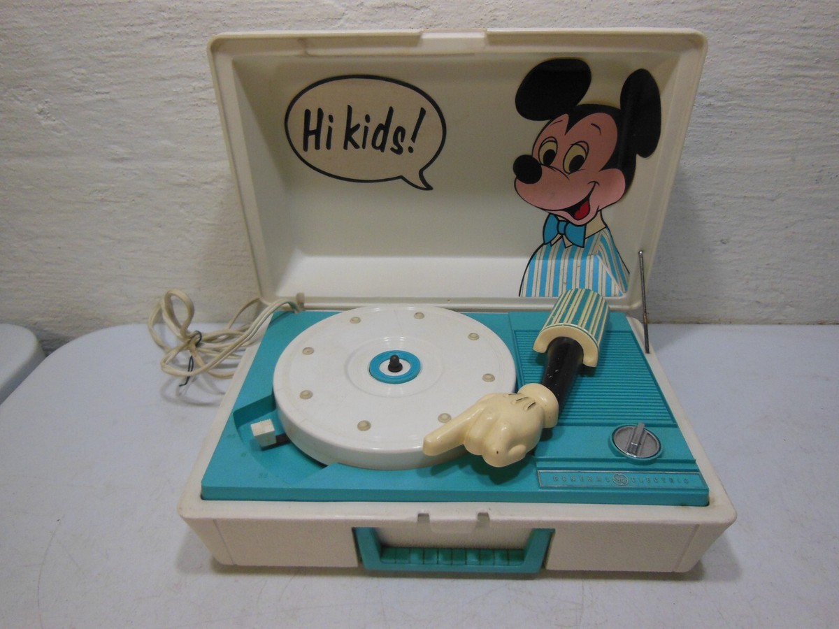 Vintage Mickey Mouse Disney Portable Record Player Turntable | eBay