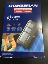 Chamberlain 953EV-P2 3 Button Garage Door Remote  Black Opened box 3433OB