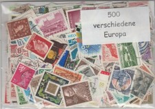 500 verschiedene Briefmarken Europa West Nord Ost und S&uuml;d