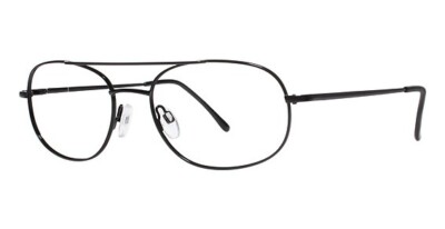 MODERN OPTICAL JOSEPH MEN'S METAL EYEGLASSES 56-19-145 BLACK WITH SOFT CASE