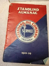 Standard oil company Stanolind almanac 1928-29 booklet advertising gas oil
