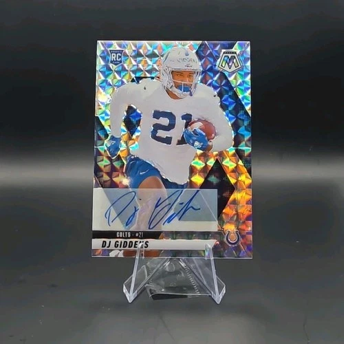 Panini 2025 Mosaic DJ Giddens #350 Rookie Autograph Prizm RC Indianapolis Colts