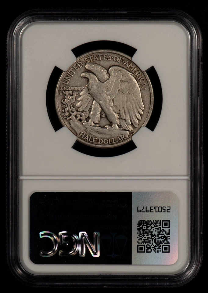 1946 DDR 50c Walking Liberty Silver Half Dollar - Double Die - NGC XF 40 - X6035 - Image 3 of 4