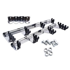 Chrome Linear Spark Plug Wire Separators Divider Loom With Black Valve Cover Chrome Linear Spark Plug Wire Separators Divider Loom With Black Valve Cover