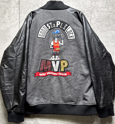 Staple Pigeon Varsity Jacket Mens XXL Wool Leather Bomber Streetwear