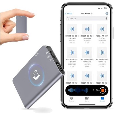 64GB Magnetic Digital Voice Recorder - 40 Hours Continuous Recording Device V...