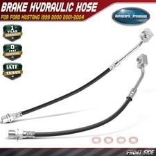 2pcs Front Driver Passenger Brake Hydraulic Hose For Ford Mustang 1999-2004
