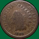 1865 Indian Head Cent Almost Good AG Coin #35468
