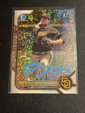 Victor Lizarraga Signed 2022 Bowman Chrome 1st Rookie Ip Auto Gtp Speckle /299
