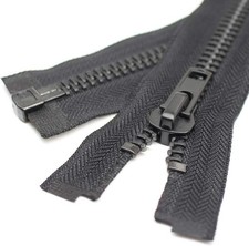  10 23 Inch Black Nickel Separating Jacket Zipper Metal Zipper Heavy Duty Metal