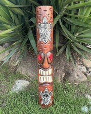 Tribal Turtles Tiki Mask Hono Tropical Bar Patio Decor 39"x 6"