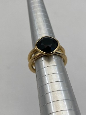 Adore 12K vergoldeter weicher quadratischer Ring mit Kristall von Swarovski - Medium