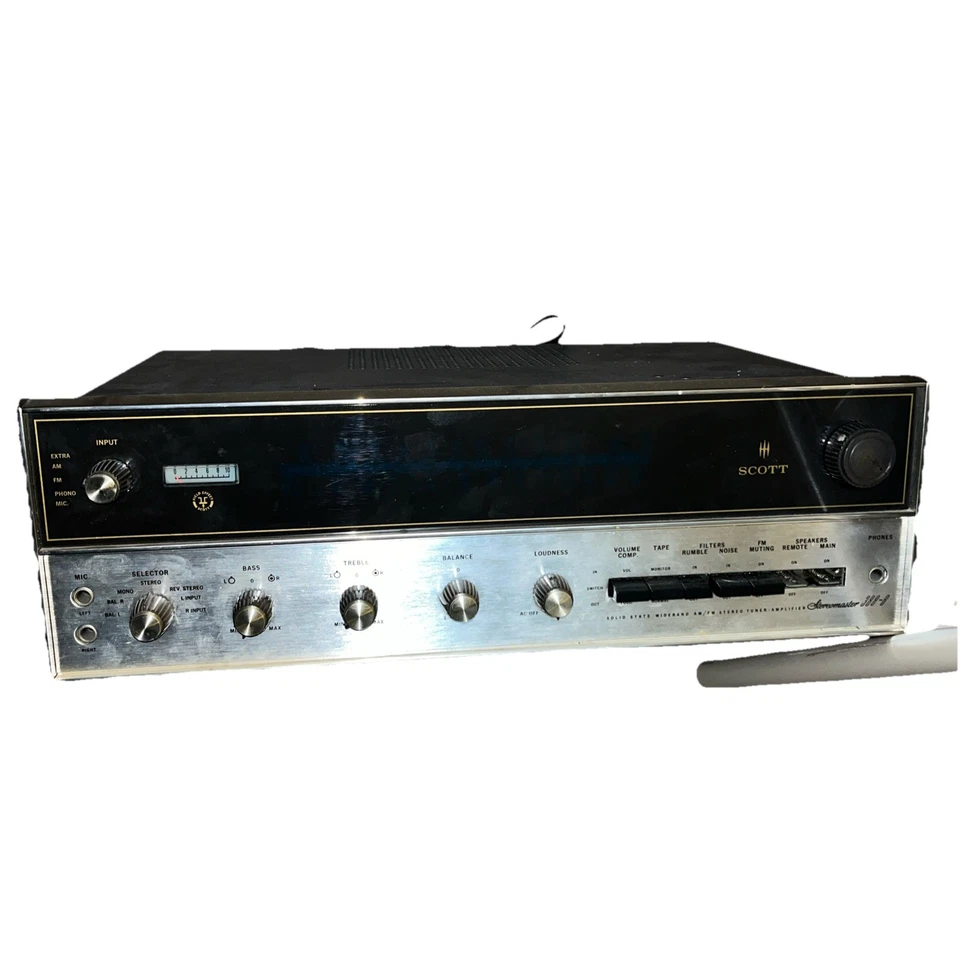 Vintage H.H. Hermoso amplificador sintonizador receptor estéreo Scott Stereomaster 388-b Foto 3 de 4