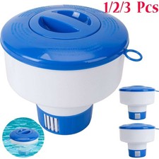 1-3Pcs Floating Chemical Dispenser Floater Swim Pool Spa Chlorine Tablet Tab 7in