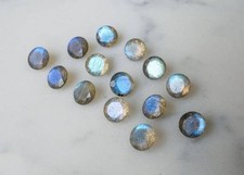 Natural Blue Labradorite Round Faceted Cut 3mm To 15mm Loose Gemstone