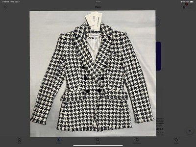 Veronica Beard Miller Houndstooth Dickey Blazer . Size - 4 . NWOT  