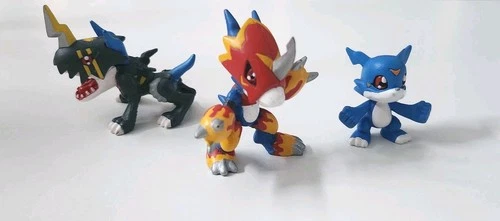 Digimon Adventure 02 Figures Flamedramon Buimon Raidramon  Set 3 BANDAI