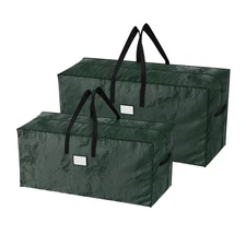 Set of 2 Christmas Tree Storage Bags - Waterproof Bags for 17-Foot Disassembl...