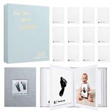 Baby Inkless Milestone Cards Hand Casting Kit Ink Print Hand and Footprint Ki...