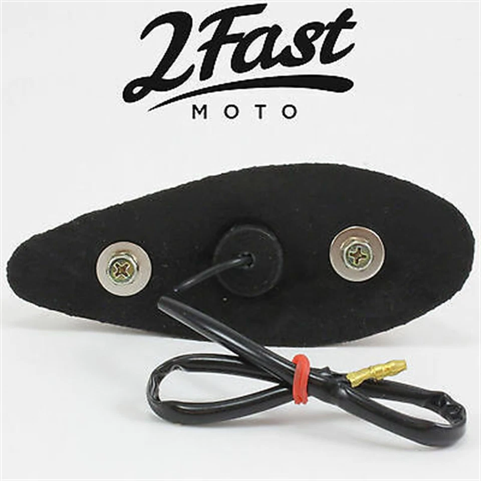 2FastMoto Luz Marcadora Guardabarros con Aleta Cromo/Ámbar 25-5138 Foto 4 de 4