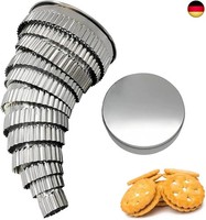 12 StüCk Ausstechformen Edelstahl, Rund Ausstecher Set, Keksausstecher Mit