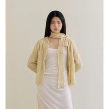 Fletta Mohair Scarf  Gingham Cardigan - Unopened  New