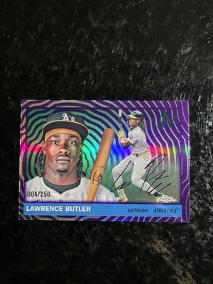 2025 Topps Chrome Platinum Denzel Clarke Purple Vibrations/250 RC A's