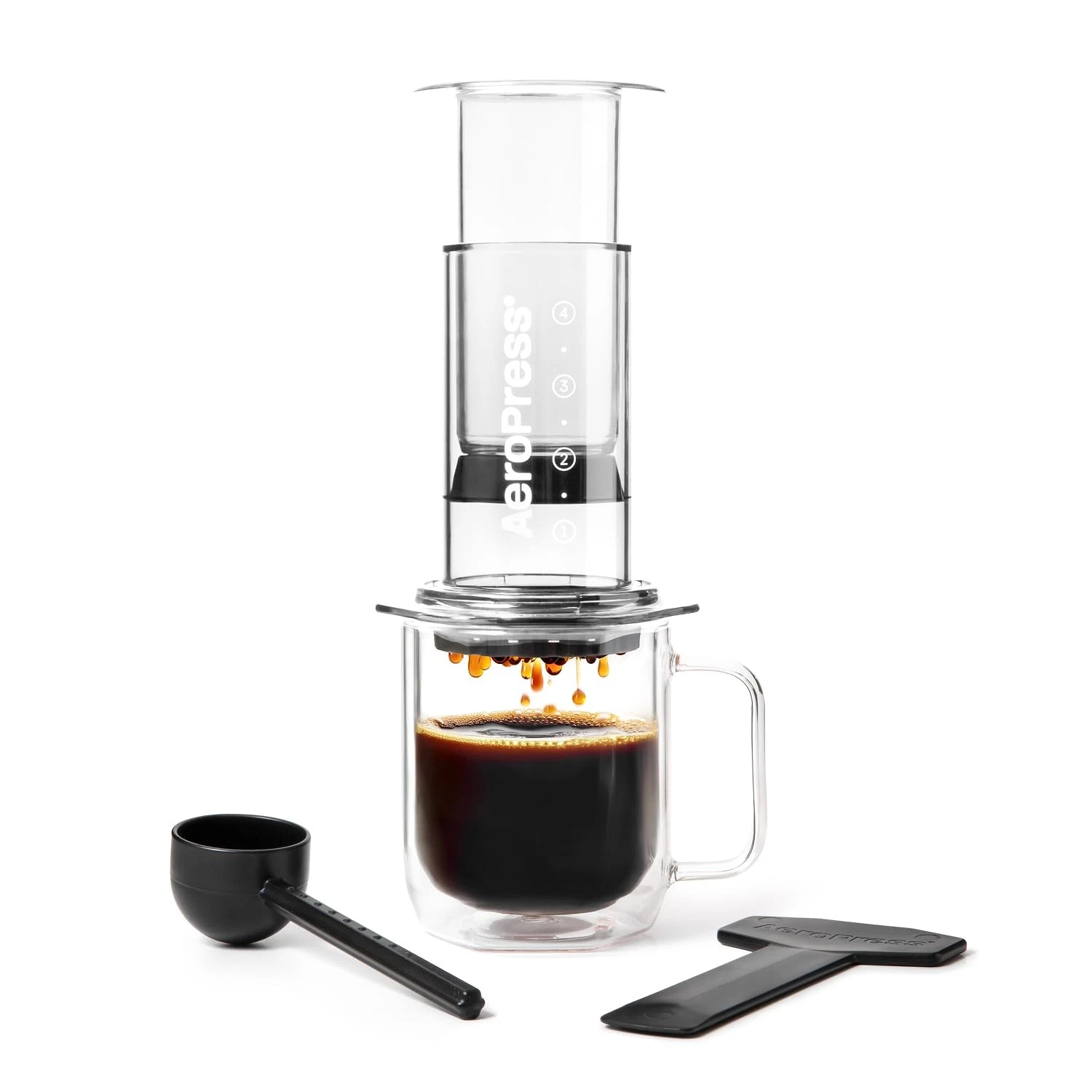Clear Coffee Press - All-in-One French Press, Pour-Over & Espresso Style Manu...