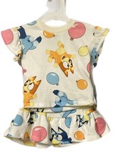 Girl's Bluey Top & Skort Set Size 12 Month or 2T, NWT, SHIPS FREE