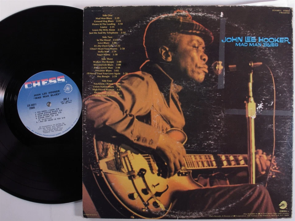JOHN LEE HOOKER Mad Man Blues CHESS 2XLP gatefold x - Image 2 of 2