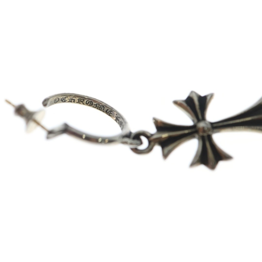 CHROME HEARTS Tiny CH Cross Hoop Earrings Silver BCA115 Used c457fb6807de7dd7aa9 thumbnail 5