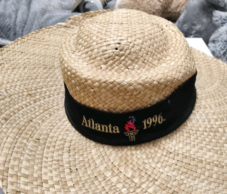1996 年亚特兰大奥运会初学者草帽复古奥运会带标签美国 — 第 2/4 张图片