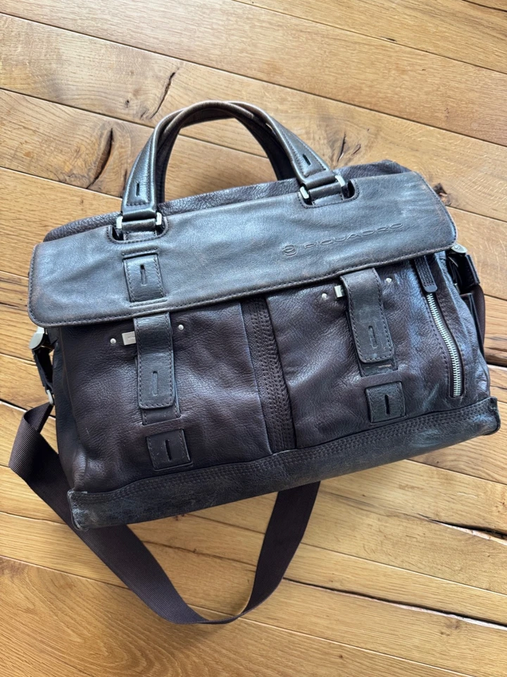 Piquadro Aktentasche Laptop Tasche Leder Braun