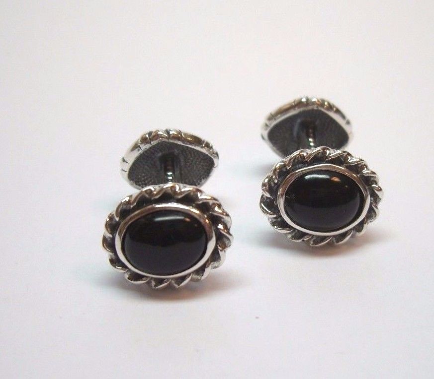 ARTISTE COLLECTION BY SCOTT KAY STERLING SILVER 925 CABACHON ONYX