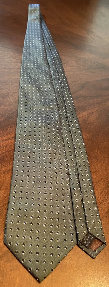 Corbata Joseph Abboud verde azul 100 % seda italiana para hombre hecha en Estados Unidos Foto 3 de 4