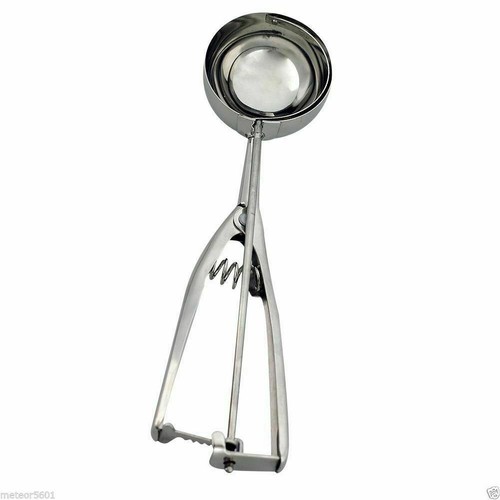 5cm Stainless Steel Ice Cream Mashed Potato Cookie Scoop Spoon Spring Handle M - Picture 7 of 9