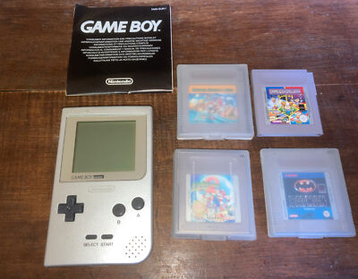 Vintage Nintendo Gameboy, 4 tolle Spiele, alle voll funktionsfähig, Prospekt
