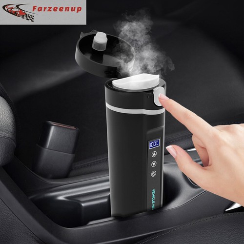 Hervidor de agua eléctrico para coche 450 ml calentador de agua acero inoxidable hervidor de agua de viaje - Imagen 7 de 18