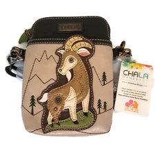 NWT CHALA IVORY CREAM BILLY GOAT CELL PHONE CROSSBODY PURSE ADJUSTABLE STRAP