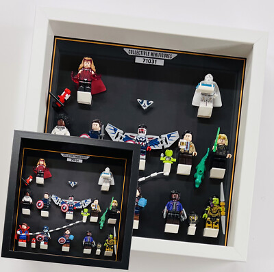Display Rahmen für LEGO  Marvel Studios 71031 Minifiguren Koffer 27cm