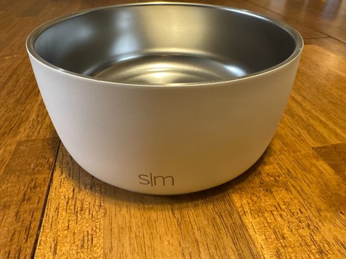 Ciotola acqua per animali domestici semplice moderna in acciaio inox per cani e gatti grande 64 oz bianca - Foto 7 di 11