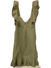 Blue Blush Women's Dress Medium Olive Green Mini Sleeveless Blended Fabric