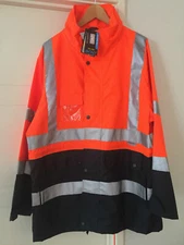 LOWES Workwear HI-VIS Coat Jacket Size L Large 102cm Safety Protection Wear Gear