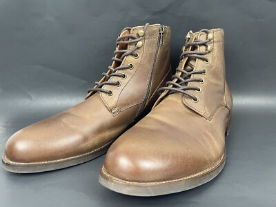 Vince Camuto Laran Men’s Brown Leather Combat Boots Size 12M Vince Camuto Size 12 M Men main image 3
