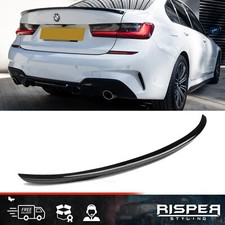FOR BMW 3 SERIES G20 M-PERFORMANCE 2018> UPGRADE REAR SPOILER WING GLOSS BLACK 