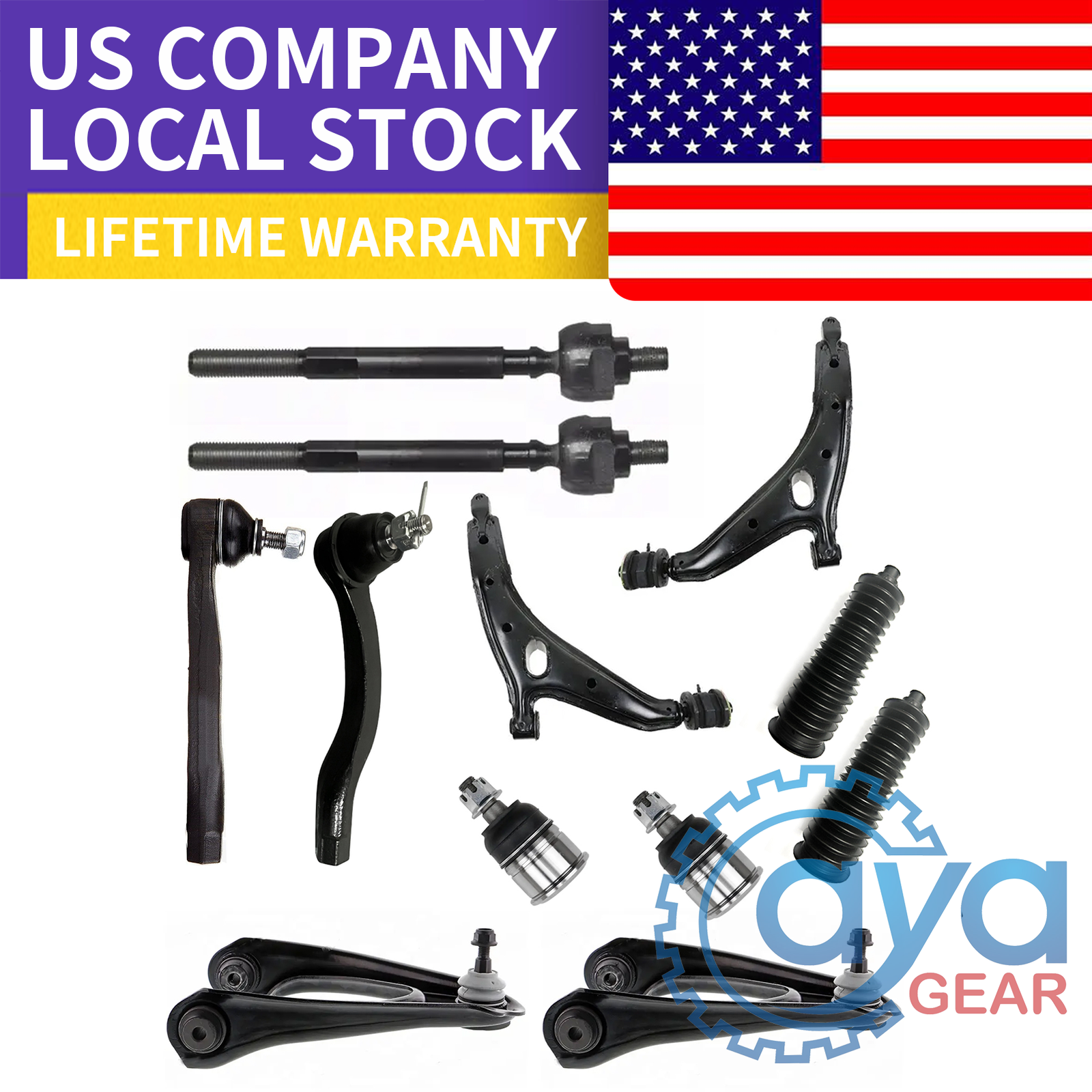 1997-2001 Honda CR-V Front Lower & Upper Control Arm Kit 12-Piece Set