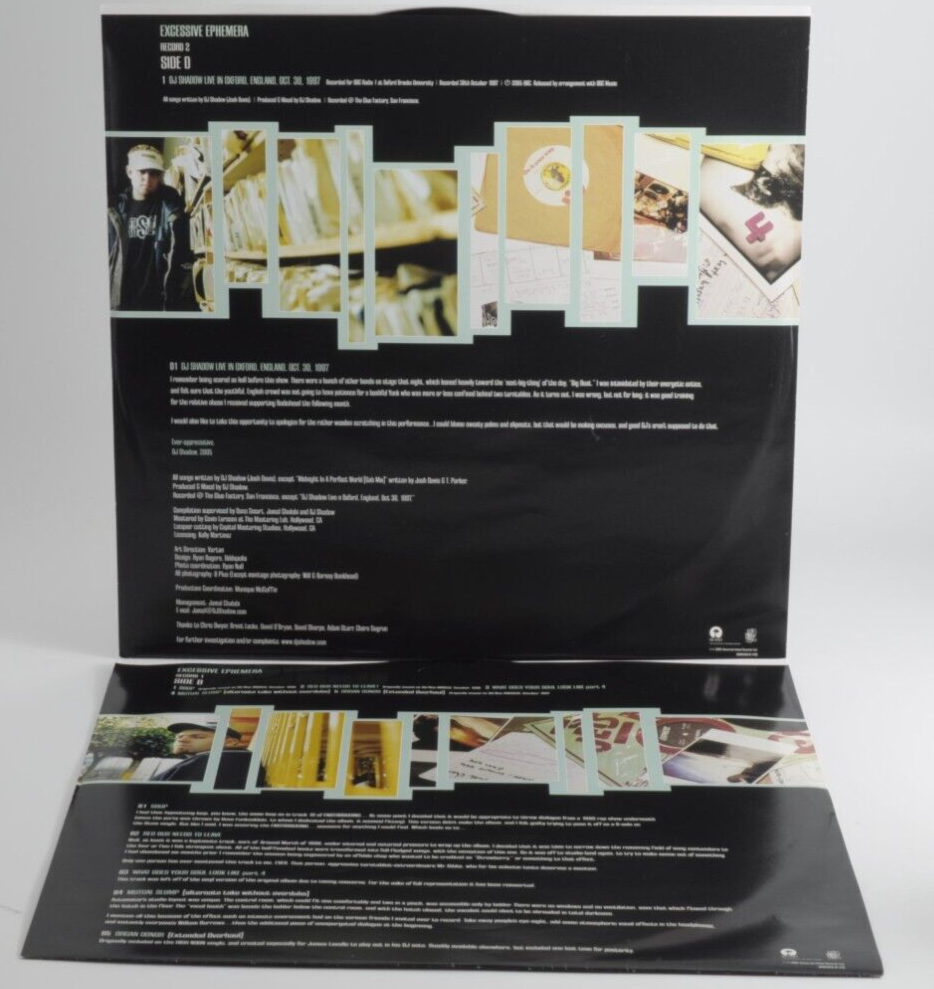 DJ Shadow ‎– Excessive Ephemera Island Records 2005 Us Orig (2LP