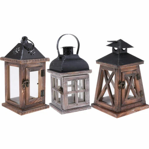 Wooden Candle Lanterns